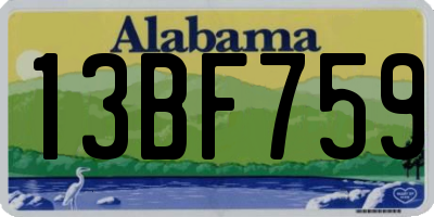 AL license plate 13BF759