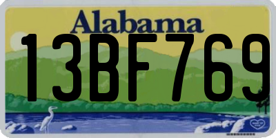 AL license plate 13BF769