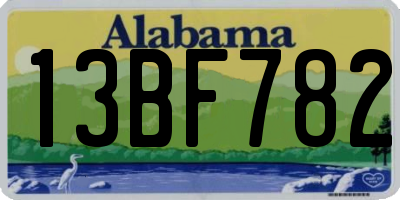 AL license plate 13BF782
