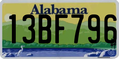AL license plate 13BF796