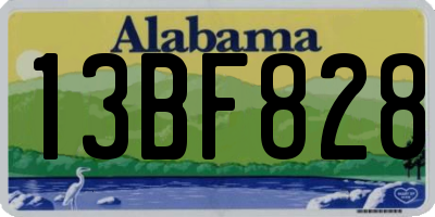 AL license plate 13BF828