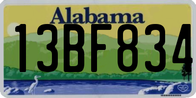 AL license plate 13BF834