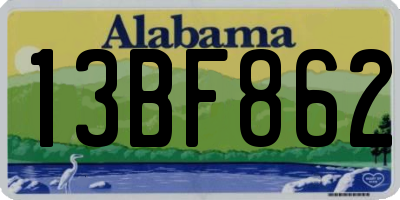 AL license plate 13BF862