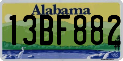 AL license plate 13BF882