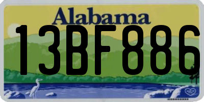AL license plate 13BF886