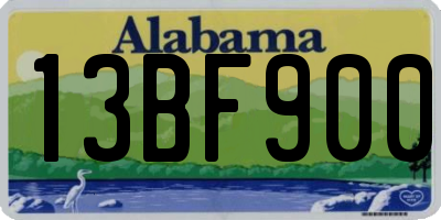 AL license plate 13BF900