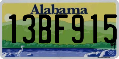 AL license plate 13BF915