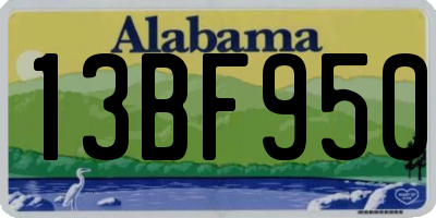 AL license plate 13BF950