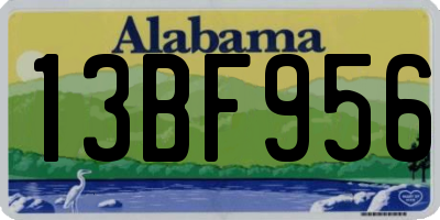 AL license plate 13BF956