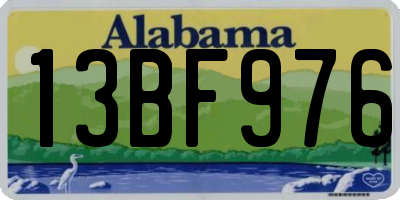AL license plate 13BF976