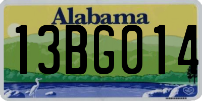 AL license plate 13BG014