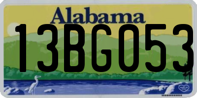 AL license plate 13BG053