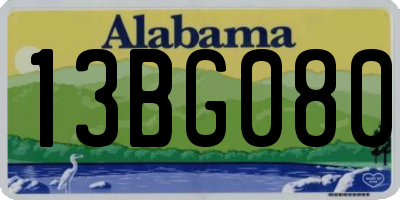 AL license plate 13BG080