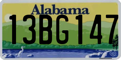 AL license plate 13BG147