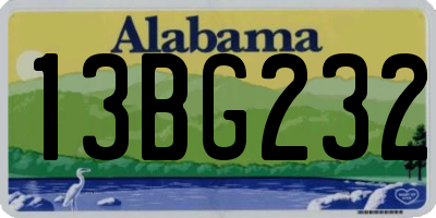 AL license plate 13BG232
