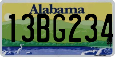 AL license plate 13BG234