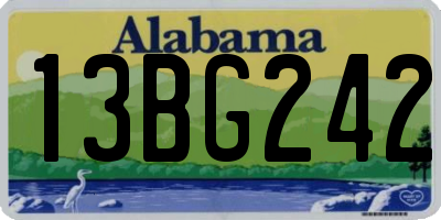 AL license plate 13BG242