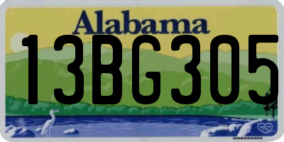 AL license plate 13BG305