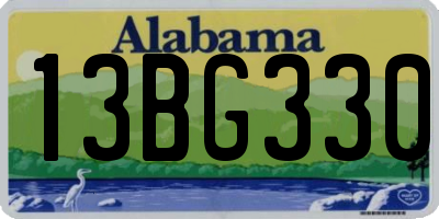 AL license plate 13BG330
