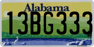 AL license plate 13BG333
