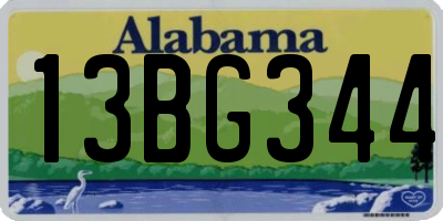 AL license plate 13BG344