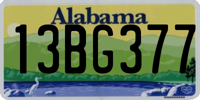 AL license plate 13BG377