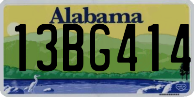AL license plate 13BG414