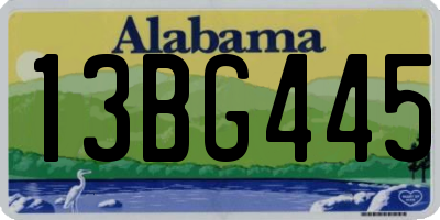 AL license plate 13BG445