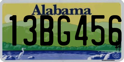 AL license plate 13BG456