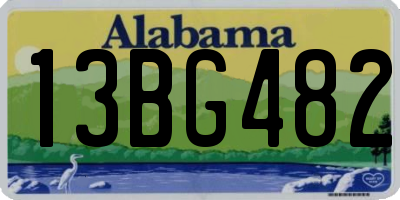 AL license plate 13BG482