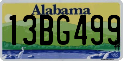 AL license plate 13BG499
