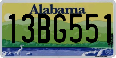 AL license plate 13BG551