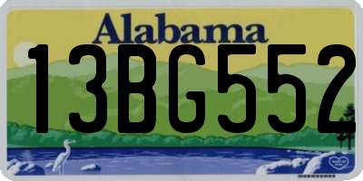 AL license plate 13BG552