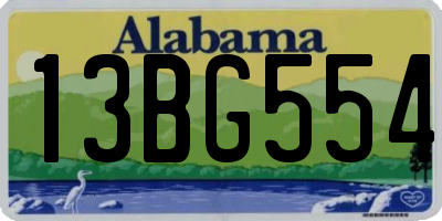 AL license plate 13BG554