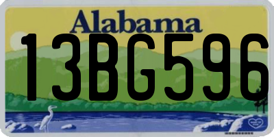 AL license plate 13BG596