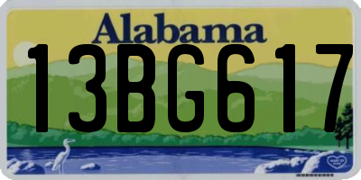 AL license plate 13BG617