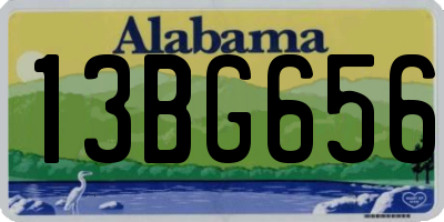 AL license plate 13BG656