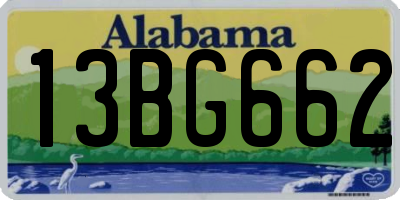AL license plate 13BG662