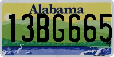 AL license plate 13BG665