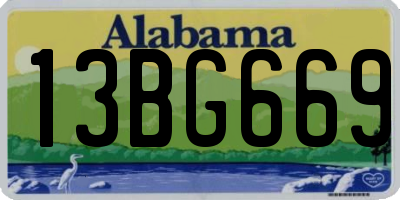 AL license plate 13BG669