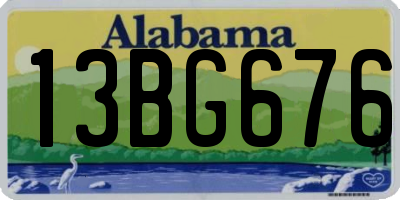 AL license plate 13BG676
