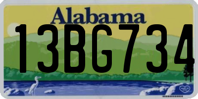 AL license plate 13BG734