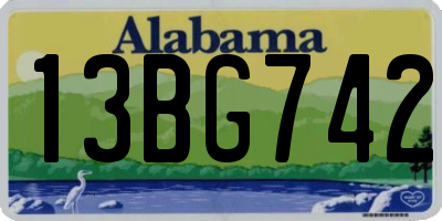 AL license plate 13BG742