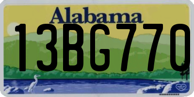 AL license plate 13BG770