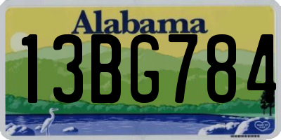 AL license plate 13BG784