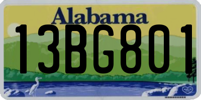 AL license plate 13BG801
