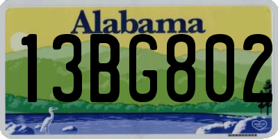AL license plate 13BG802