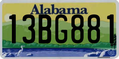 AL license plate 13BG881