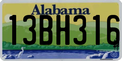 AL license plate 13BH316