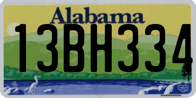 AL license plate 13BH334